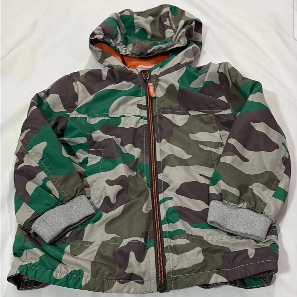 Mini Boden Camouflage Hooded Jacket 3T-4T